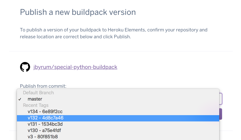 Buildpack rollback