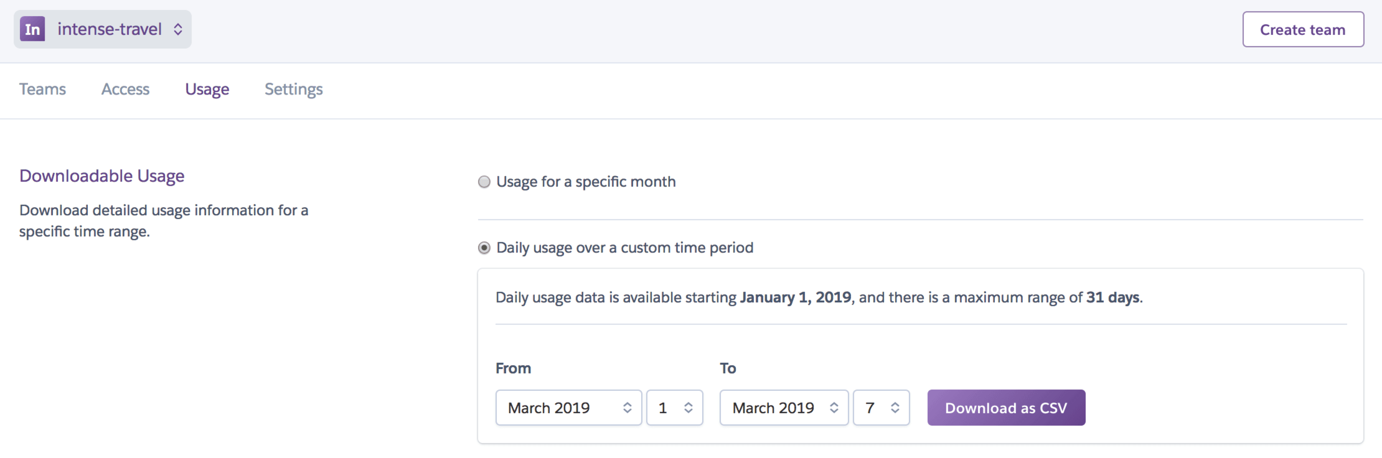 Enterprise Accounts Usage