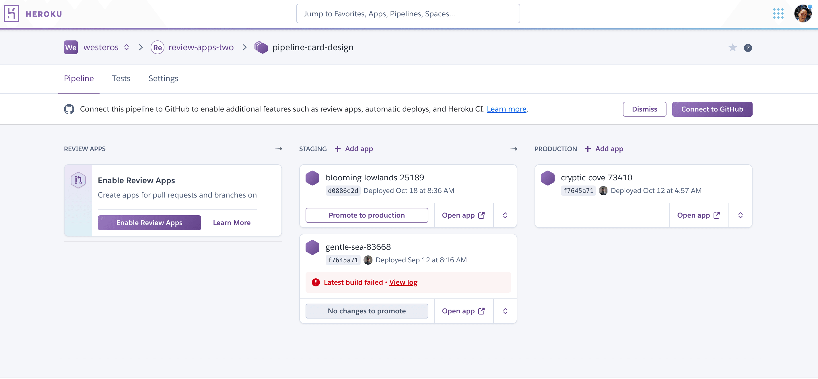 heroku app json inherit from app.json addons