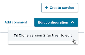 Clone active service version