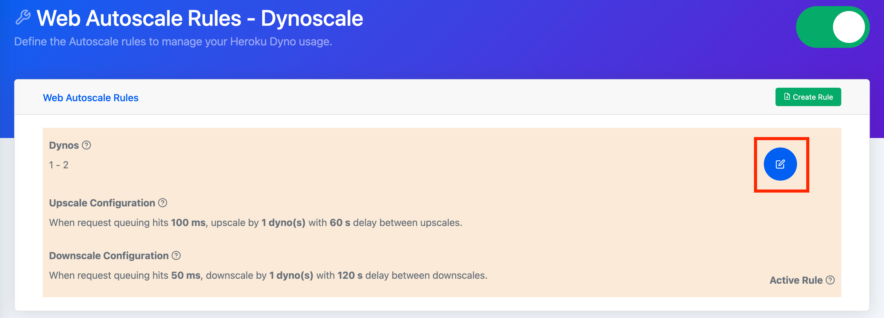 auto scale Rules