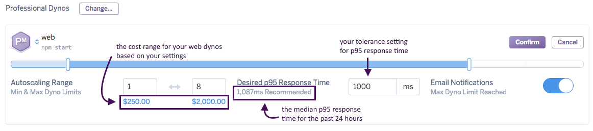 Autoscaling settings setter